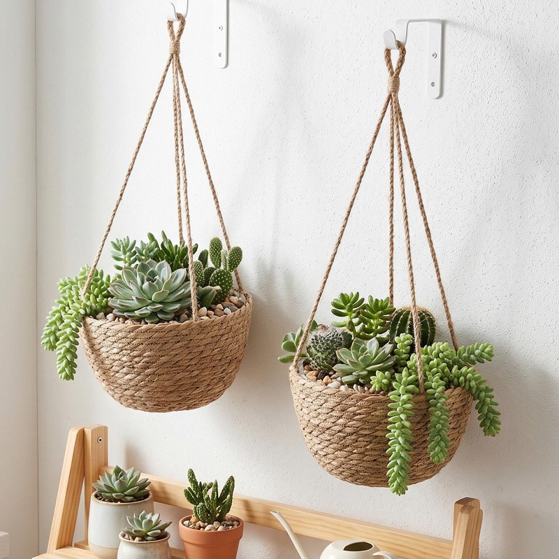 1/3x Rope Hanging Planter Bask - đánh giá và giá Spider Plant Hanging