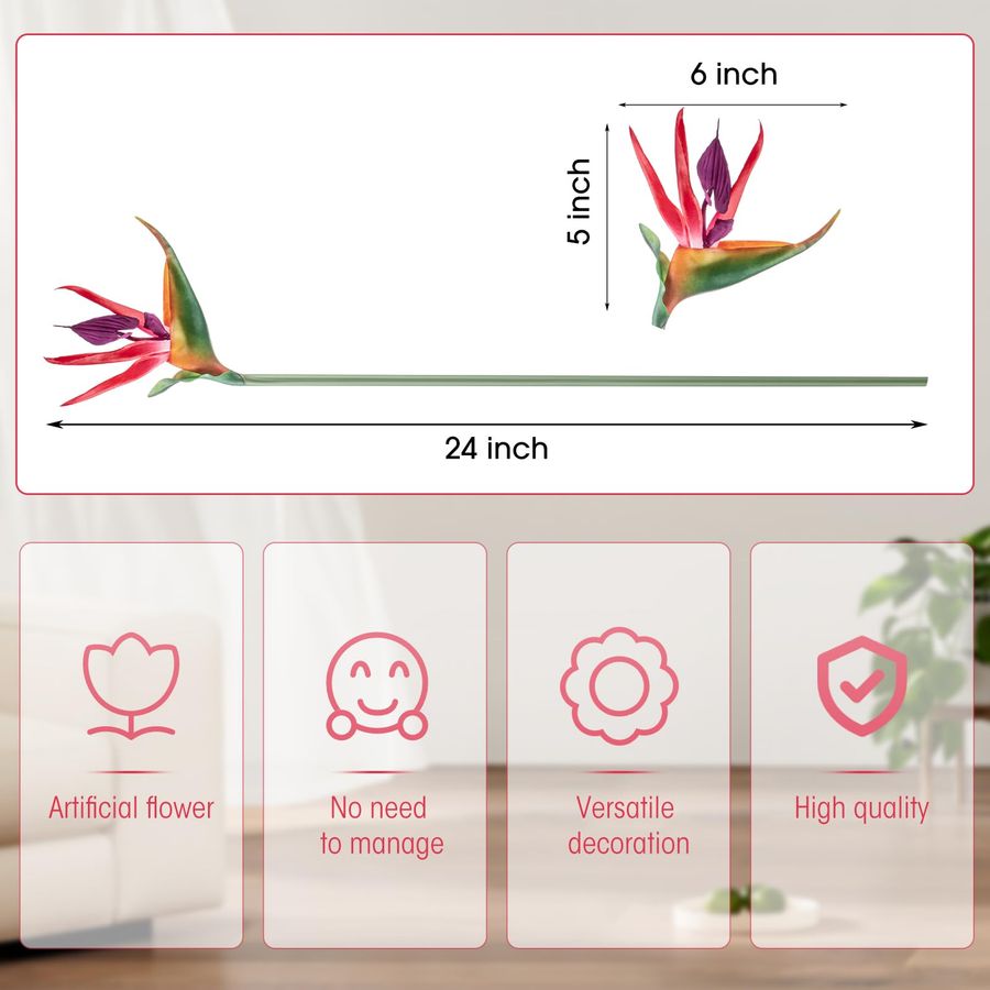 12 Pcs Bird of Paradise Artifi - đánh giá và giá Bird Paradise Strelitzia