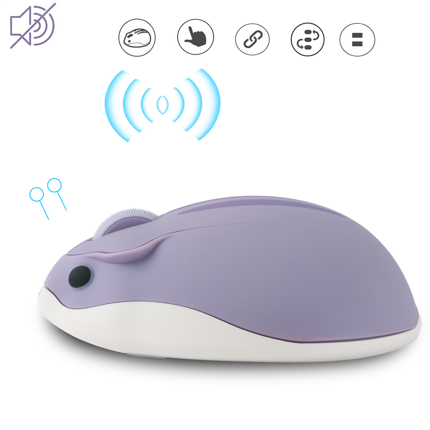 2.4G Wireless Mouse Purple Ham - đánh giá và giá Tradescantia Purple
