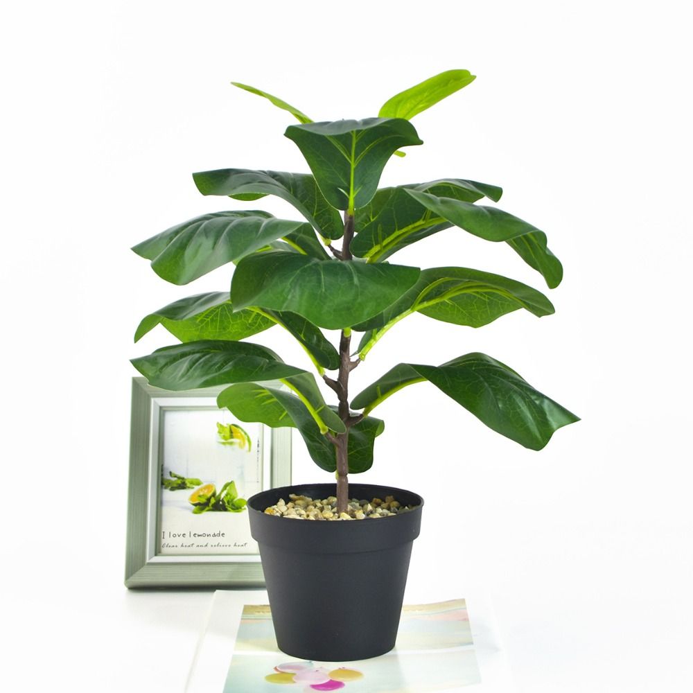 Large Artificial Fiddle Leaves - đánh giá và giá Ficus Lyrata Tree