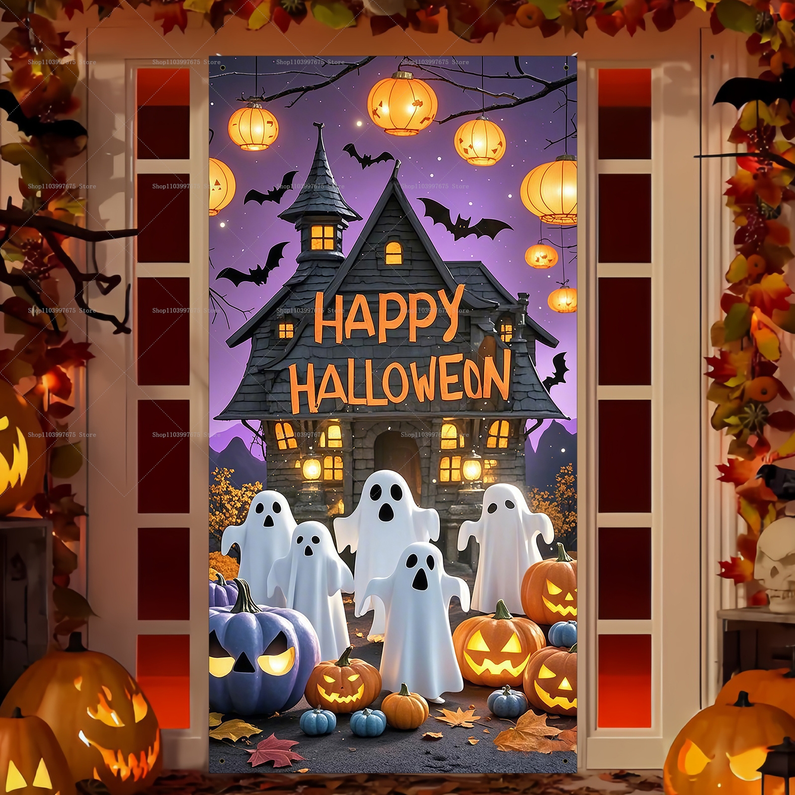 Happy Halloween Door Banner Ev - đánh giá và giá Spider Plant Hanging
