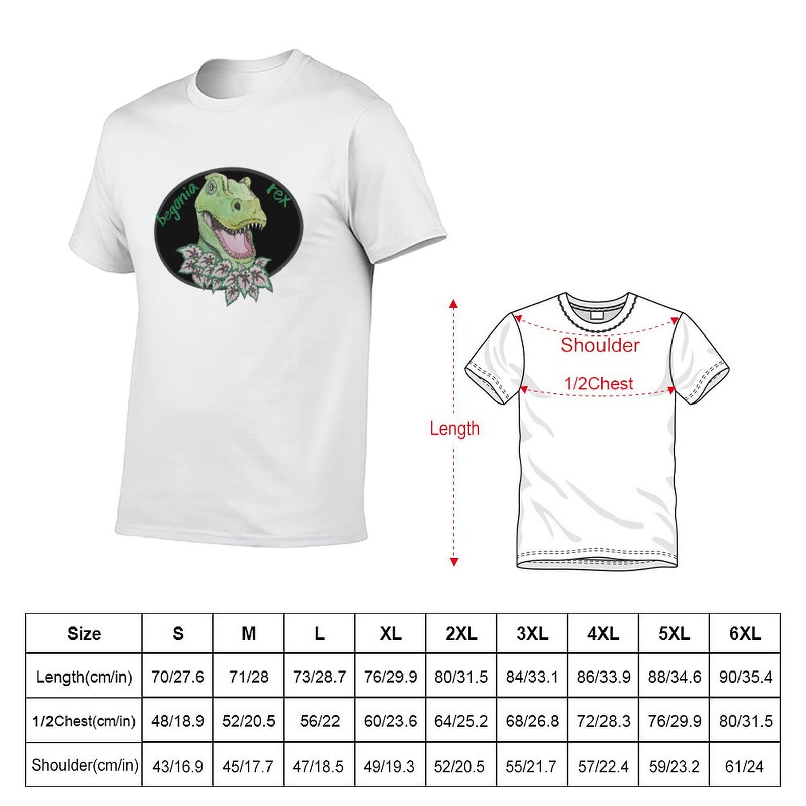 T rex begonia T-Shirt cotton t - đánh giá và giá Begonia Rex