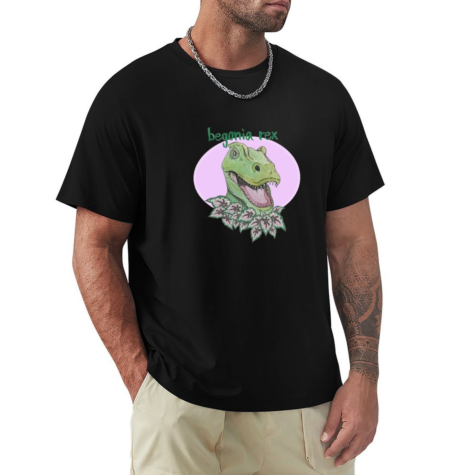 T rex begonia (pink) T-Shirt S - đánh giá và giá Begonia Rex